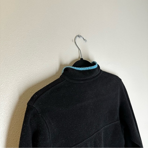 Patagonia Synchilla Snap T Pullover Fleece Sweater Black Blue Trim Size XS Women - Picture 8 of 10